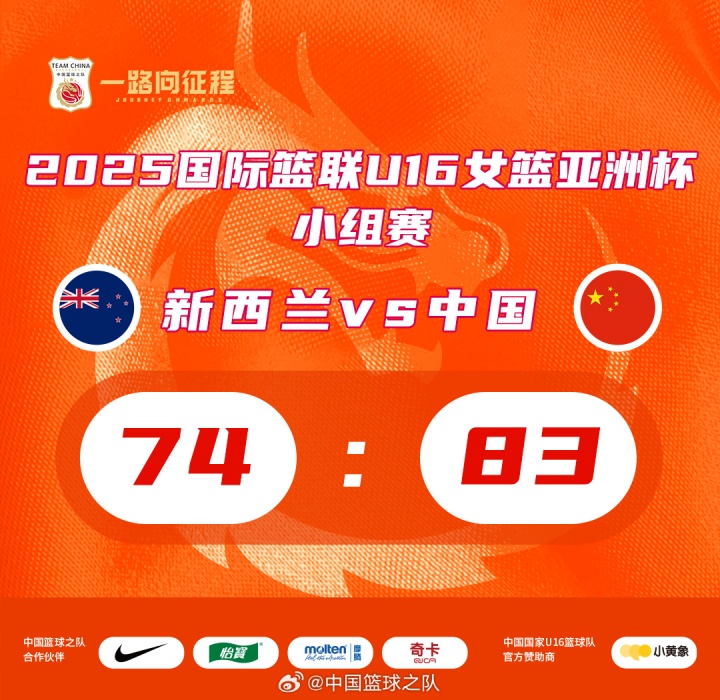 U16女篮亚洲杯-李沅珊8记三分轰38分 中国力克新西兰取开门红